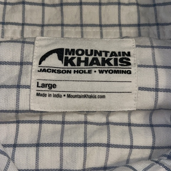 Mountain Khakis Men's Blue Checkered woven Shirt size Large - Picture 5 of 8
